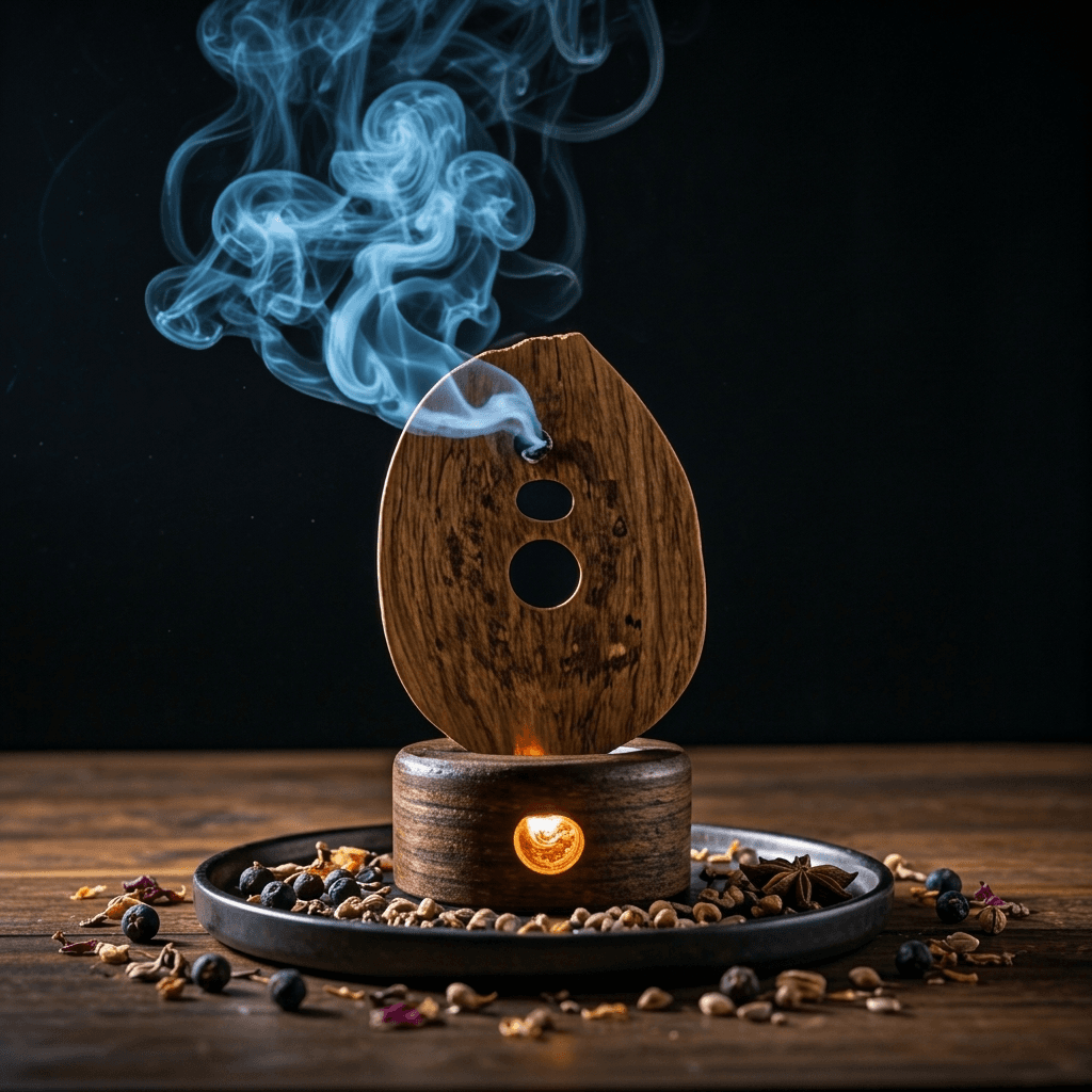 Luxury oud wood burning ritual